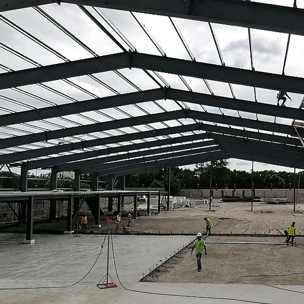 Steel Structure Warehouse With Brick Wall